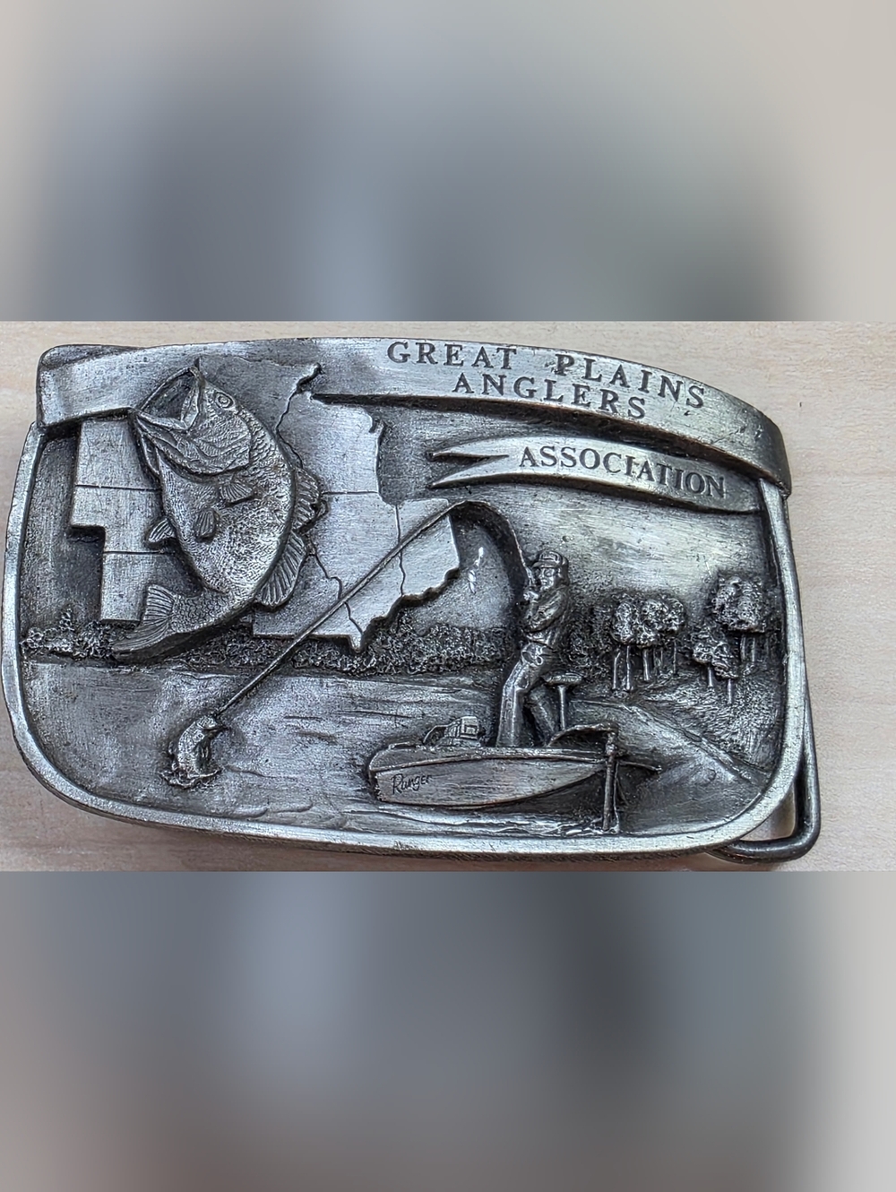 Vintage Great Plains Anglers Association 1985 Belt Buckle LE 45/1000
